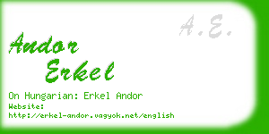 andor erkel business card